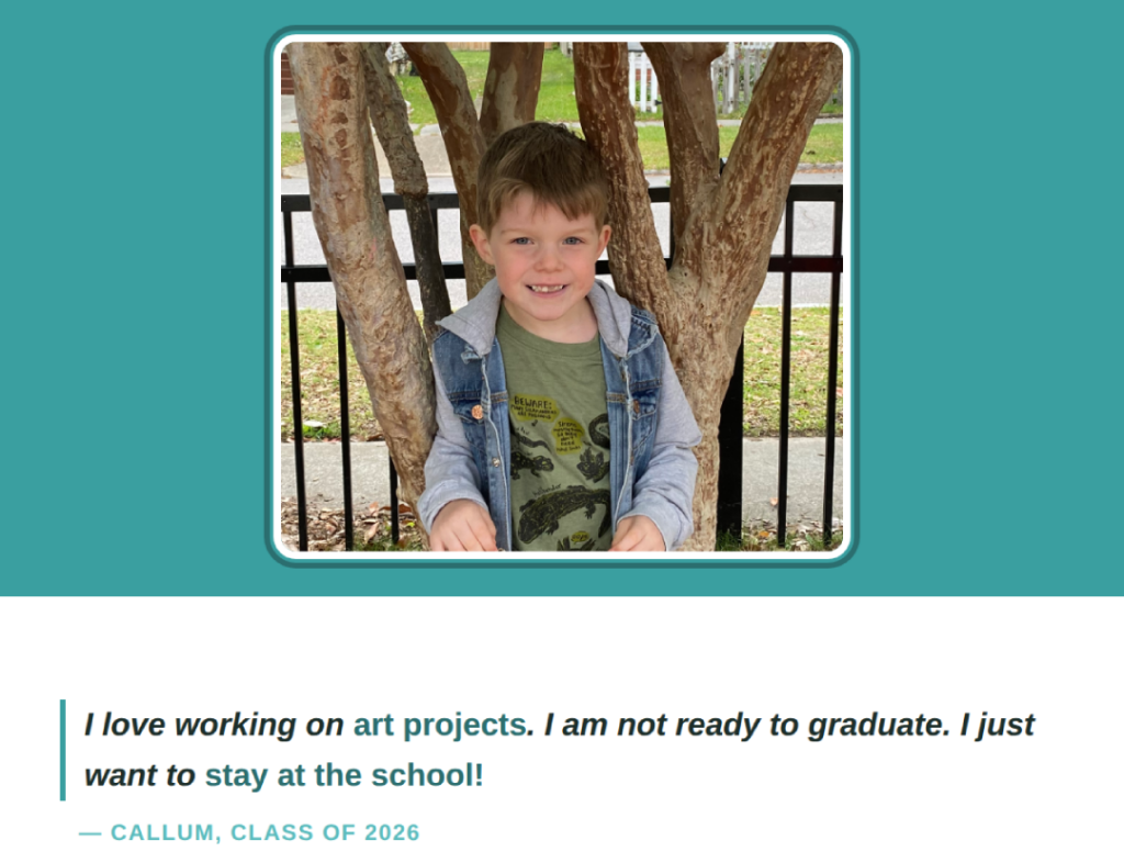 E3 School 2026 Graduate photo and quote