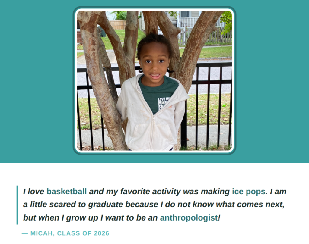 E3 School 2026 Graduate photo and quote
